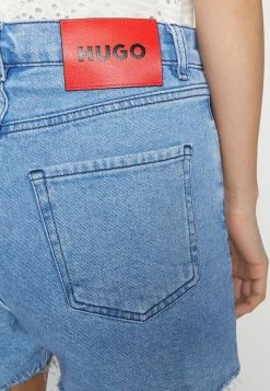 HUGO GEINA - Denim Shorts - Turquoise/aqua -HUGO Shop 0ab9e594472d48f497668d504129d7dc