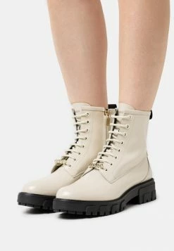 HUGO AXEL - Lace-up Ankle Boots - Open White