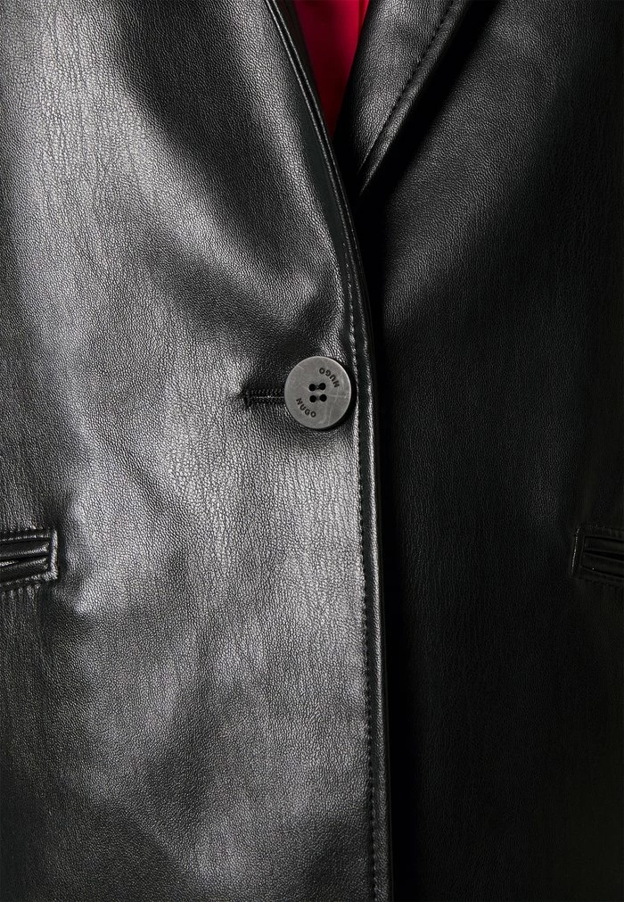 HUGO ALESIAS - Faux Leather Jacket - Black 6 HUGO ALESIAS - Faux Leather Jacket - Black - Image 6