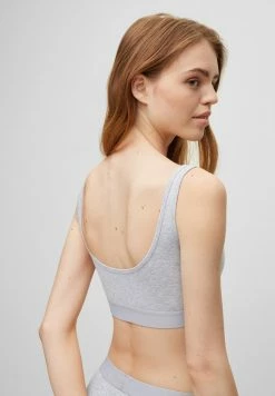 HUGO BRALETTE LABEL - Bustier - Medium Grey -HUGO Shop 14aab6a342fe4390a954b36320007c75