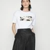 HUGO THE BOXY TEE - Print T-shirt - White