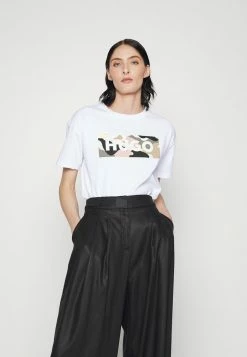 HUGO THE BOXY TEE - Print T-shirt - White
