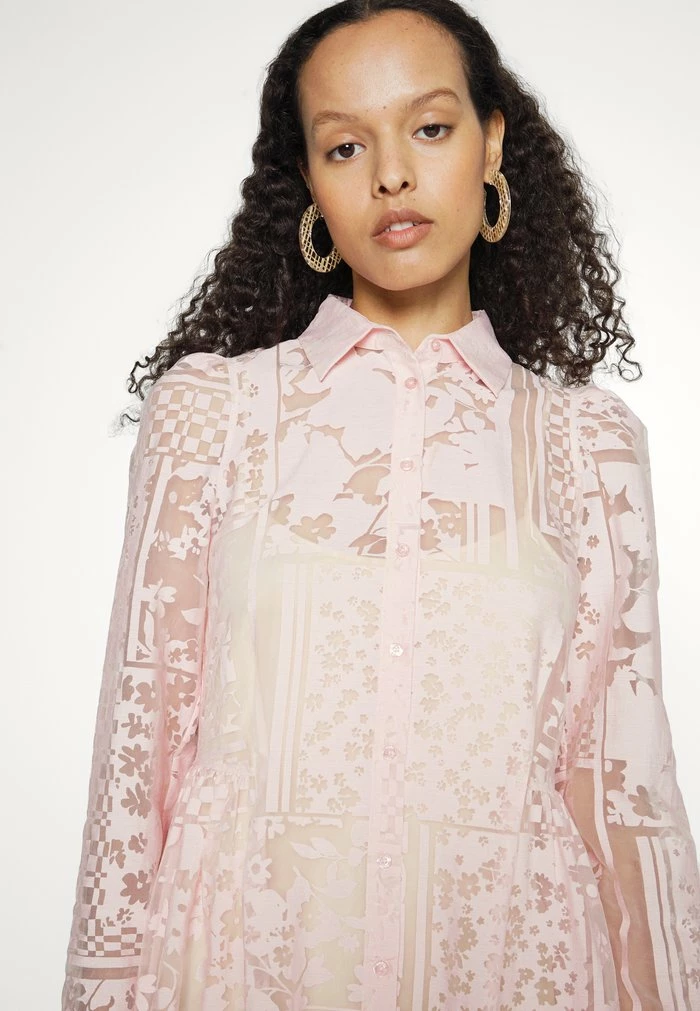 HUGO KLOTILDE - Shirt Dress - Light Pastel Pink 4 HUGO KLOTILDE - Shirt Dress - Light Pastel Pink - Image 4