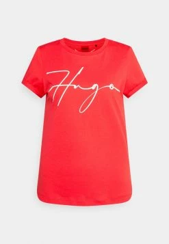 HUGO THE SLIM TEE - Print T-shirt - Bright Red