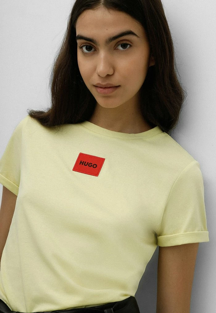 HUGO THE SLIM - Basic T-shirt - Light Yellow 4 HUGO THE SLIM - Basic T-shirt - Light Yellow - Image 4