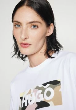 HUGO THE BOXY TEE - Print T-shirt - White -HUGO Shop 260e838cb50a4aacae5810c16484b848