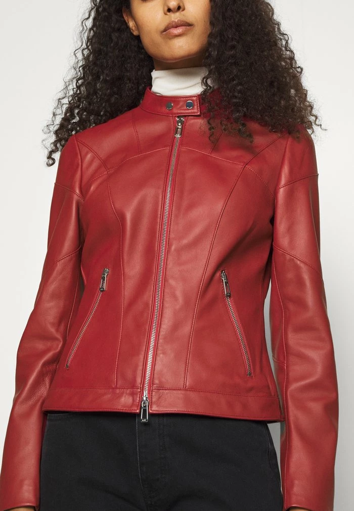 HUGO LIBRA - Leather Jacket - Dark Red 6 HUGO LIBRA - Leather Jacket - Dark Red - Image 6