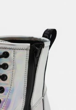 HUGO AXEL BOOTIE - Lace-up Ankle Boots - Silver-coloured -HUGO Shop 2c0de55fc8014c658b325c6ecc32957a