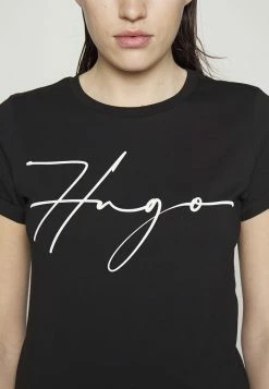 HUGO THE SLIM TEE - Print T-shirt - Schwarz -HUGO Shop 3bbc328975424fe09ebb35cf8fe2cc32