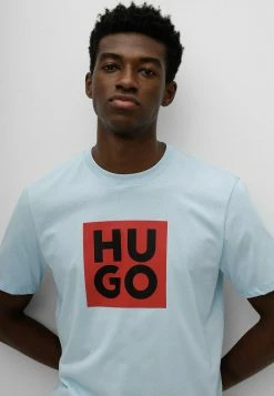 HUGO DALTOR - Print T-shirt - Light Blue -HUGO Shop 4237a3a93fb0434b8f90bbe61dbc4f0b