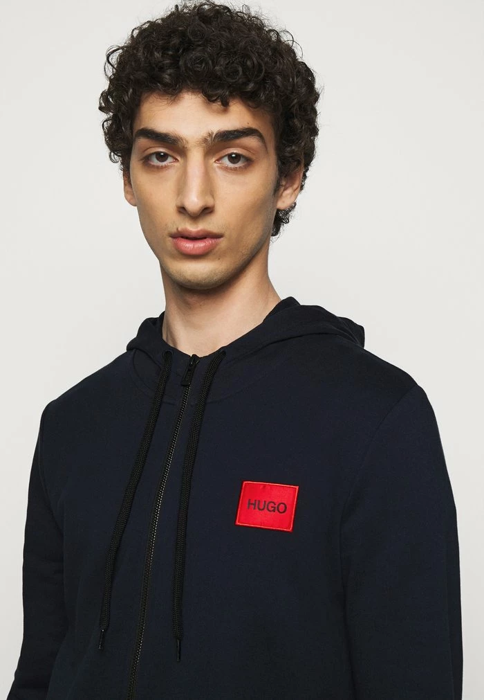 HUGO DAPLE - Zip-up Sweatshirt - Dark Blue 4 HUGO DAPLE - Zip-up Sweatshirt - Dark Blue - Image 4