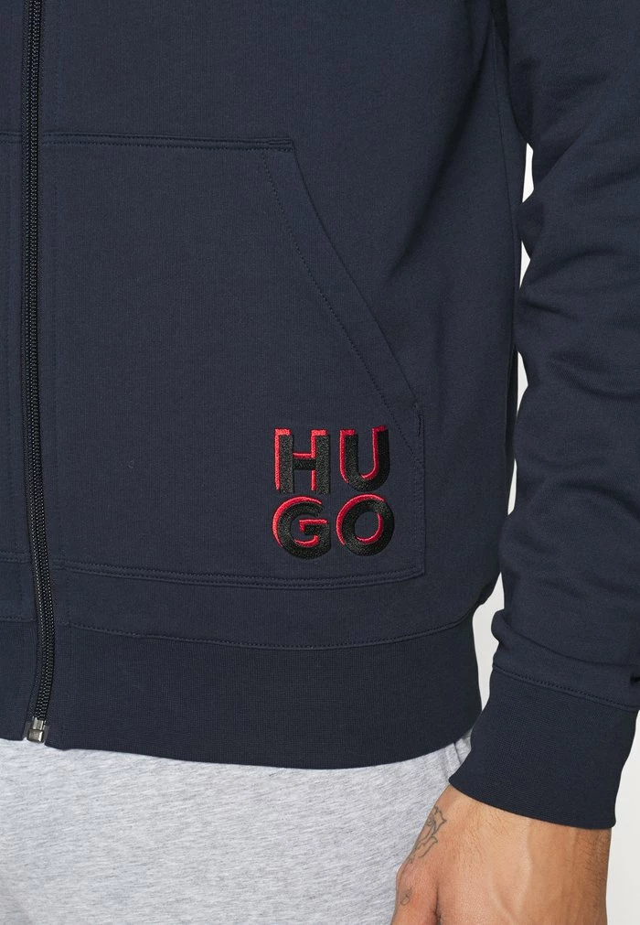 HUGO MONOLOGO JACKET HOOD - Zip-up Sweatshirt - Dark Blue 5 HUGO MONOLOGO JACKET HOOD - Zip-up Sweatshirt - Dark Blue - Image 5