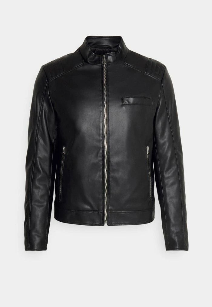 HUGO BEVNI - Faux Leather Jacket - Black 5 HUGO BEVNI - Faux Leather Jacket - Black - Image 5