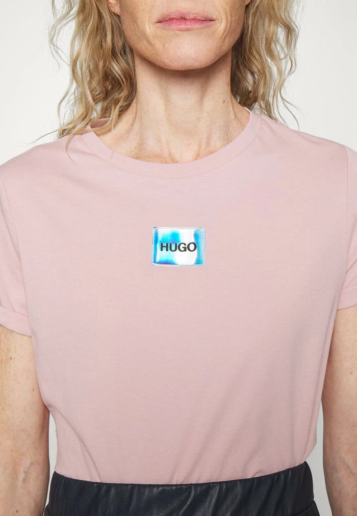 HUGO THE SLIMTEE - Print T-shirt - Light/pastel Pink 5 HUGO THE SLIMTEE - Print T-shirt - Light/pastel Pink - Image 5