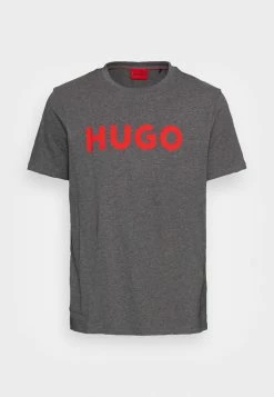 HUGO DULIVIO - Print T-shirt - Dark Grey