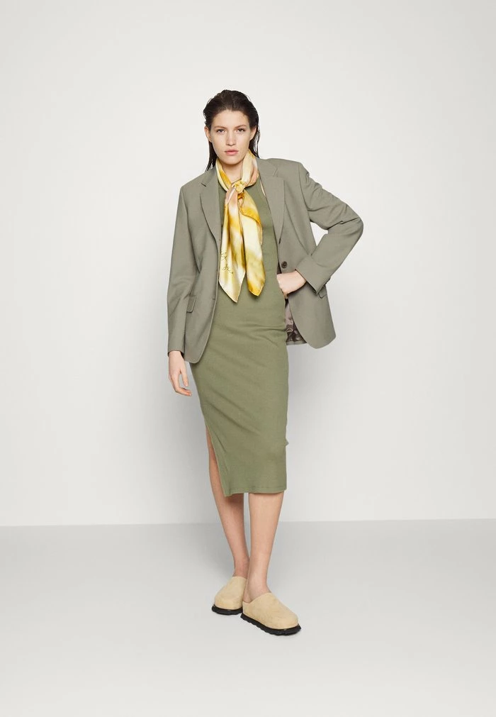 HUGO NENCIA - Shift Dress - Dark Beige 2 HUGO NENCIA - Shift Dress - Dark Beige - Image 2