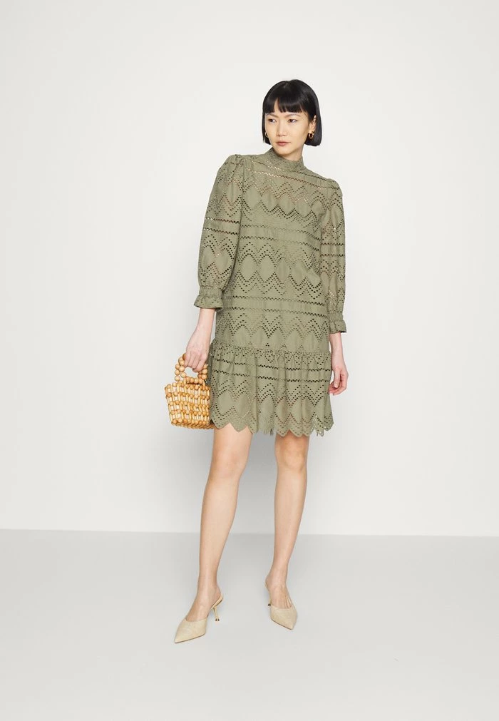 HUGO KALINA - Day Dress - Dark Beige 2 HUGO KALINA - Day Dress - Dark Beige - Image 2