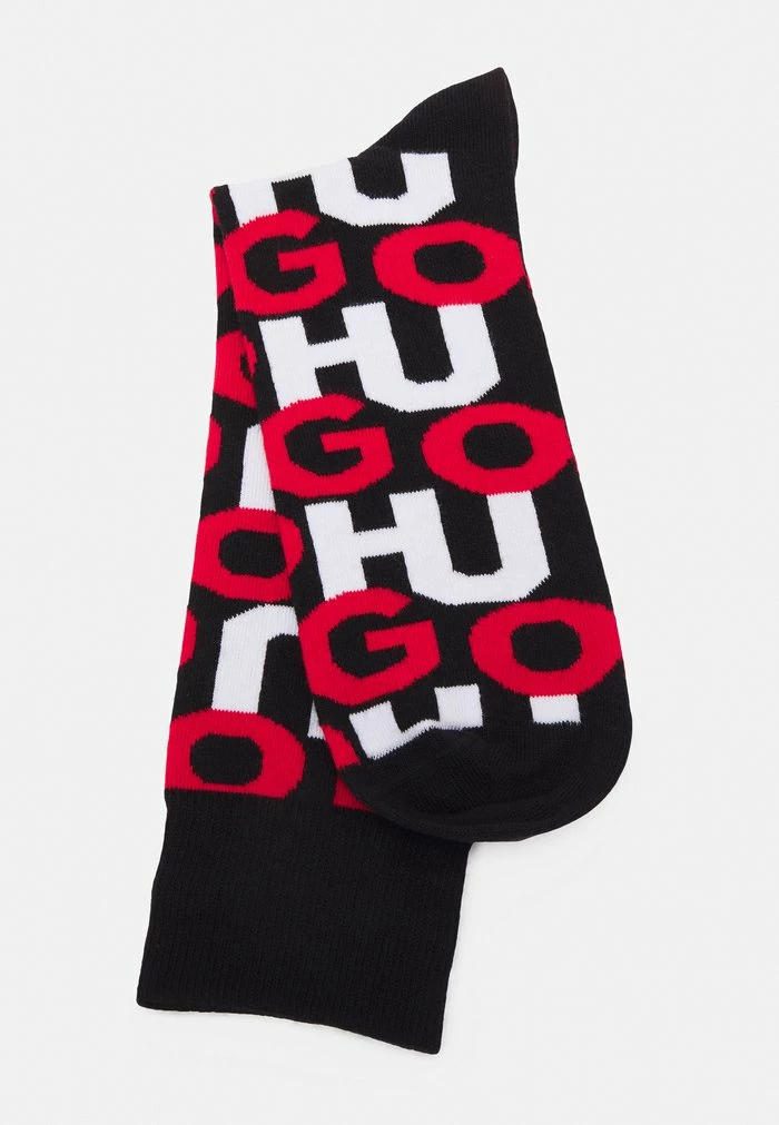 HUGO LOGO ALLOVER - Socks - Black 2 HUGO LOGO ALLOVER - Socks - Black - Image 2