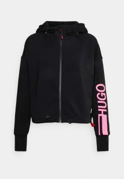 HUGO DANIKLA - Zip-up Sweatshirt - Black