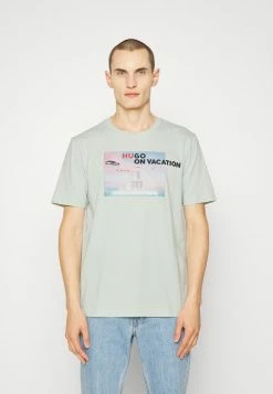HUGO DUNSHINE - Print T-shirt - Light/pastel Green