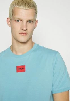 HUGO DIRAGOLINO - Basic T-shirt - Turquoise/aqua -HUGO Shop 6d90492400104b03a0c5348a55fbf065