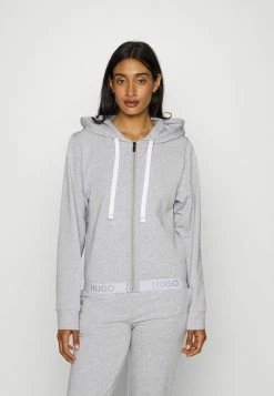 HUGO SPORTY LOGO JACKET - Zip-up Sweatshirt - Medium Grey
