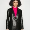 HUGO ALESIAS - Faux Leather Jacket - Black