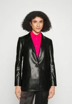 HUGO ALESIAS - Faux Leather Jacket - Black