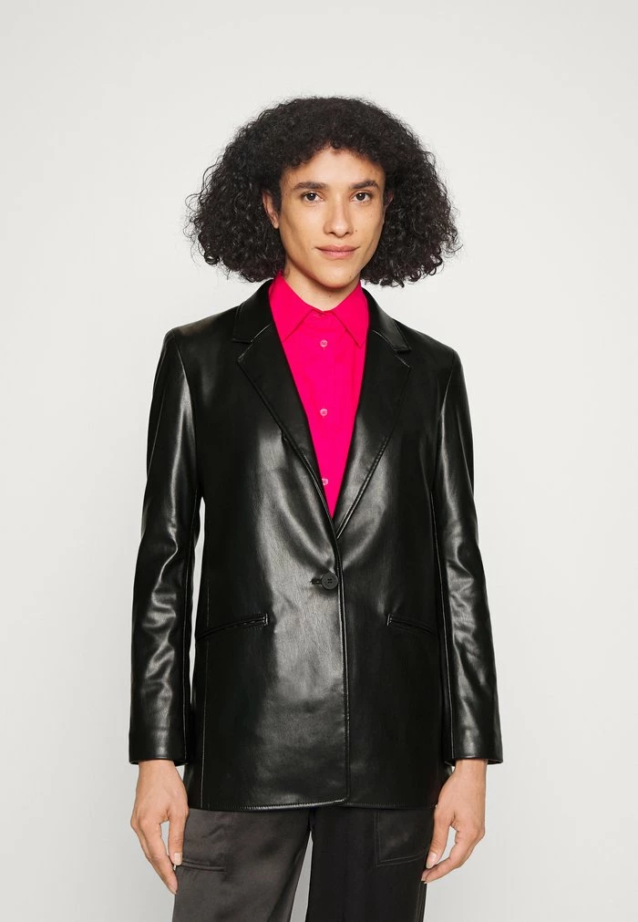 HUGO ALESIAS - Faux Leather Jacket - Black 1 HUGO ALESIAS - Faux Leather Jacket - Black