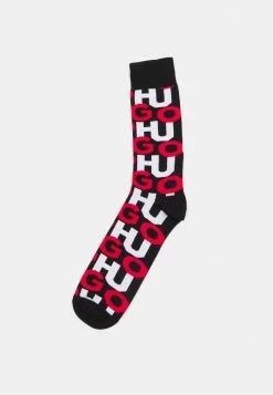 HUGO LOGO ALLOVER - Socks - Black