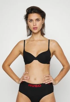 HUGO UNDERWIRE BRA SPORTY LOGO - Underwired Bra - Black
