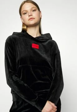 HUGO HOODIE - Pyjama Top - Black -HUGO Shop 74fd81cb113a4e929b680b90664ecdb4