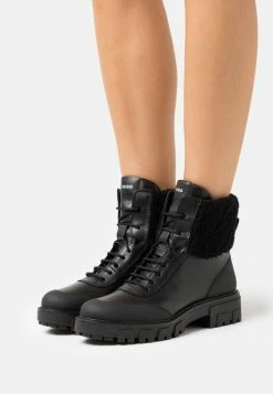 HUGO AXEL LACE - Winter Boots - Black