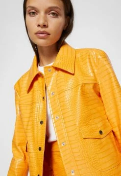 HUGO AVELLI - Faux Leather Jacket - Medium Orange -HUGO Shop 77193300120343bca8090338d655a948