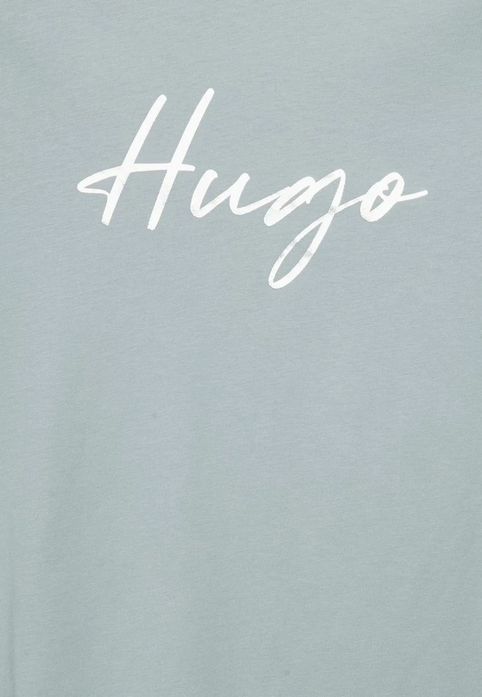 HUGO THE SLIM TEE - Print T-shirt - Light Pastel Blue 3 HUGO THE SLIM TEE - Print T-shirt - Light Pastel Blue - Image 3