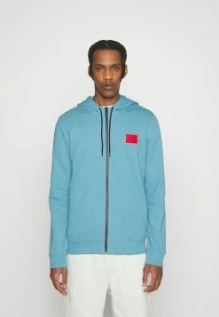 HUGO DAPLE - Zip-up Sweatshirt - Turquoise/aqua