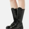 HUGO AXEL MID BOOT - Lace-up Boots - Black