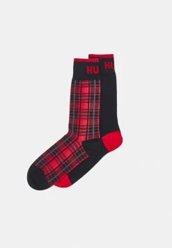 HUGO CHECK 2 PACK - Socks - Black