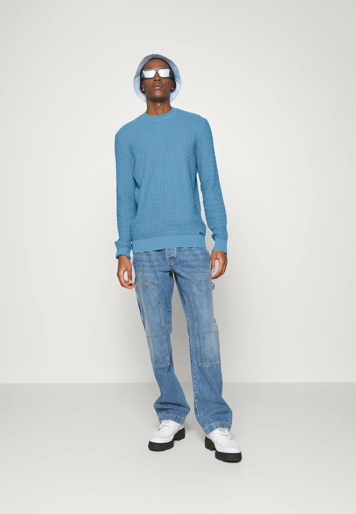 HUGO STRUCTURO - Jumper - Medium Blue 2 HUGO STRUCTURO - Jumper - Medium Blue - Image 2