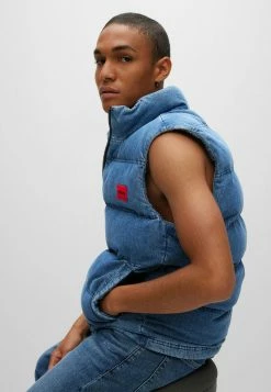 HUGO BENIMO - Waistcoat - Light Blue -HUGO Shop ab049a3fa26f4b70bd34258590579c2a