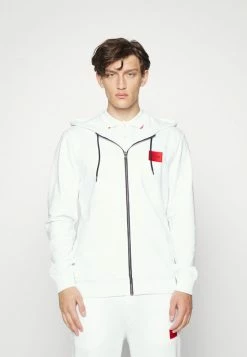 HUGO DAPLE - Zip-up Sweatshirt - White
