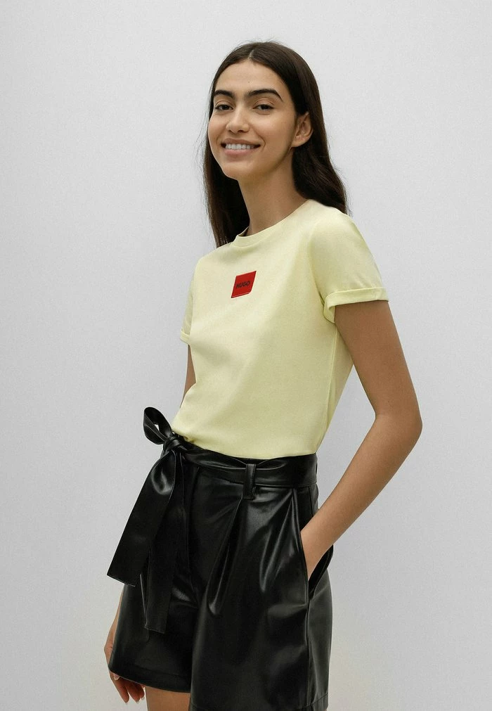 HUGO THE SLIM - Basic T-shirt - Light Yellow 1 HUGO THE SLIM - Basic T-shirt - Light Yellow