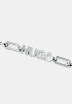 HUGO LOGOBOLD NECKLACE UNISEX - Necklace - Silver-coloured -HUGO Shop b10c6a6de9254f728803f4221dad4bbb