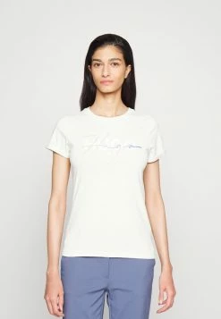 HUGO THE SLIM TEE - Print T-shirt - Open White