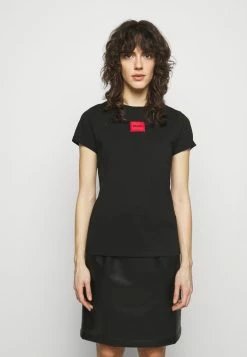 HUGO THE SLIMTEE - Print T-shirt - Black