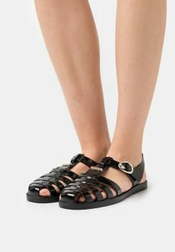 HUGO CAMELIACRAB - Sandals - Black