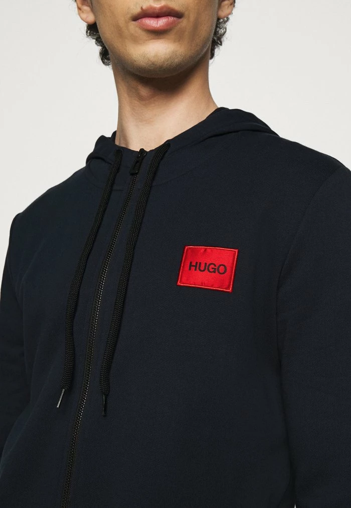 HUGO DAPLE - Zip-up Sweatshirt - Dark Blue 5 HUGO DAPLE - Zip-up Sweatshirt - Dark Blue - Image 5