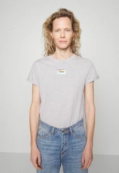 HUGO THE SLIMTEE - Print T-shirt - Medium Grey