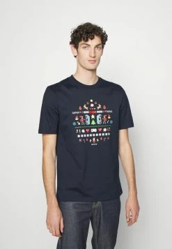 HUGO XMAS - Print T-shirt - Dark Blue