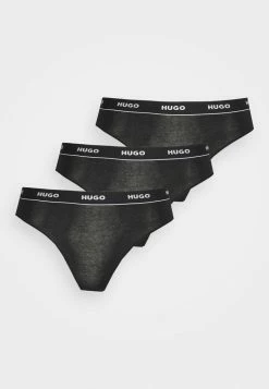 HUGO TRIPLET THONG STRIPE 3 PACK - Thong - Black